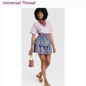 Universal Threads Women's Ruffled Mini Skirt